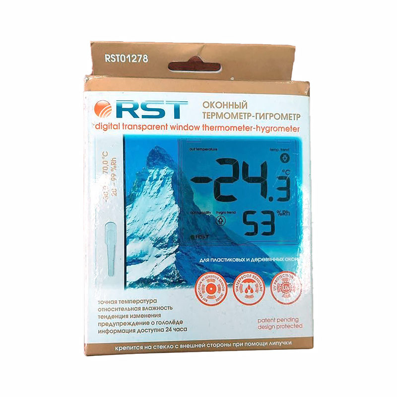 RST 01278 цифровой оконный термометр и доставка по Москве и области (По .