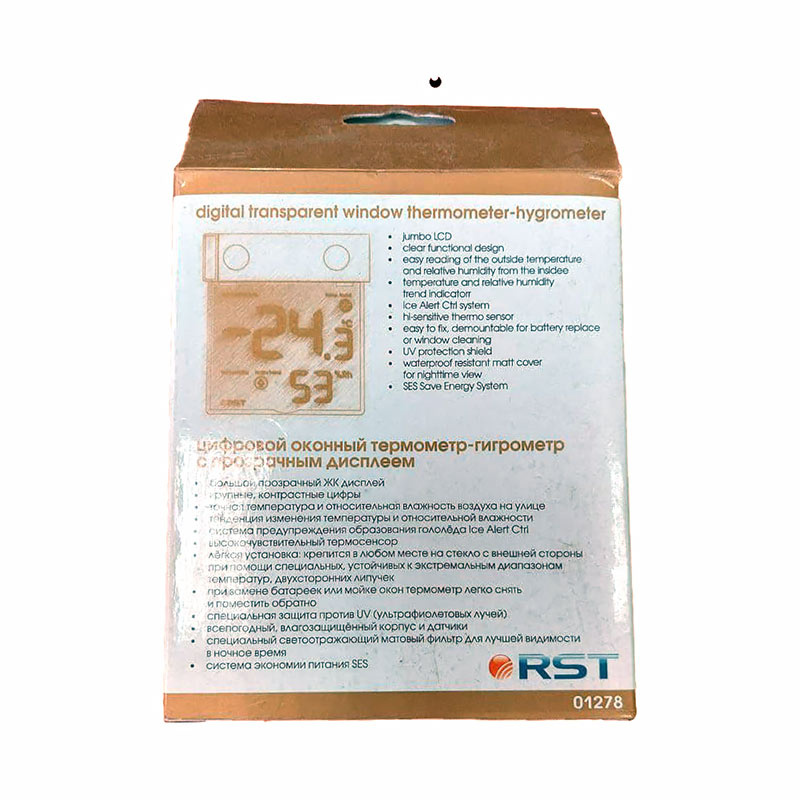 RST 01278 цифровой оконный термометр и доставка по Москве и области (По .